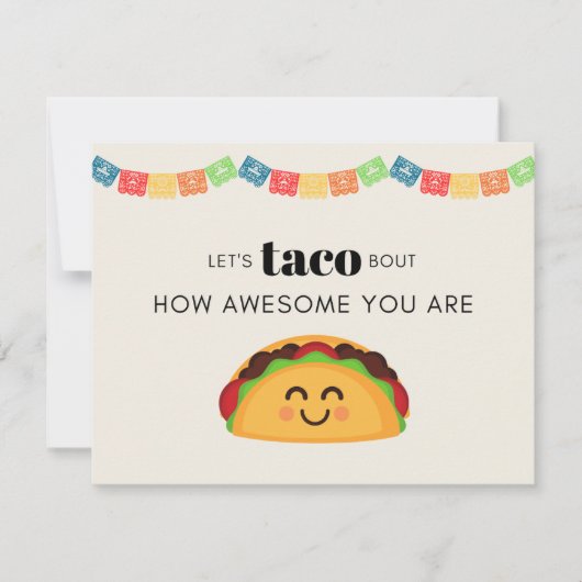 Taco bedankpas bedankkaart (Voorkant)