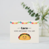 Taco bedankpas bedankkaart (Staand voorkant)