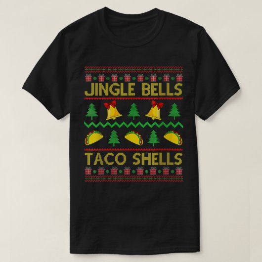 Taco Bell Jingle Bell Taco Shells Funny Christmas T-shirt (Design voorkant)