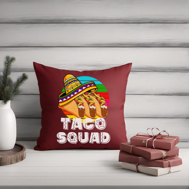 Taco-bende, Cinco de Mayo Kussen (Taco Squad Throw Pillow)