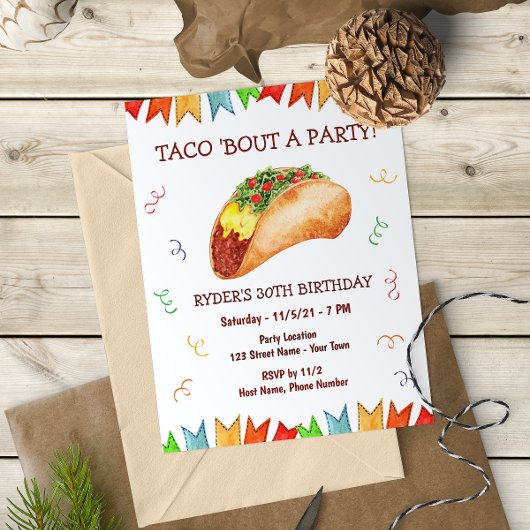 Taco Birthday Uitnodiging