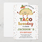 Taco Birthday Uitnodiging (Voorkant / Achterkant)