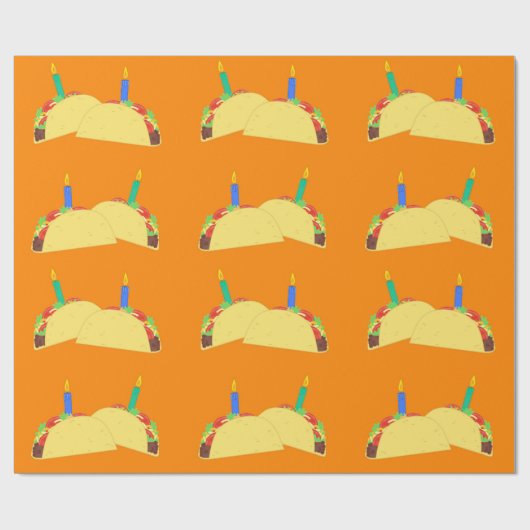 Taco Birthday Wrapping Paper Cadeaupapier (Vlak)