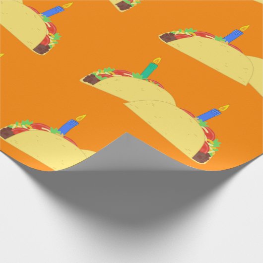 Taco Birthday Wrapping Paper Cadeaupapier (Hoek)