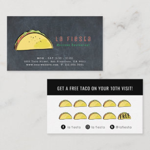 Taco Black Chalkboard-logo Visitekaartje