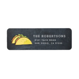 Taco Black Schoolbord Adres Etiket