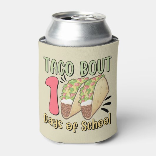 Taco Bout 100 dagen school Blikjeskoeler (Blikje Voorkant)