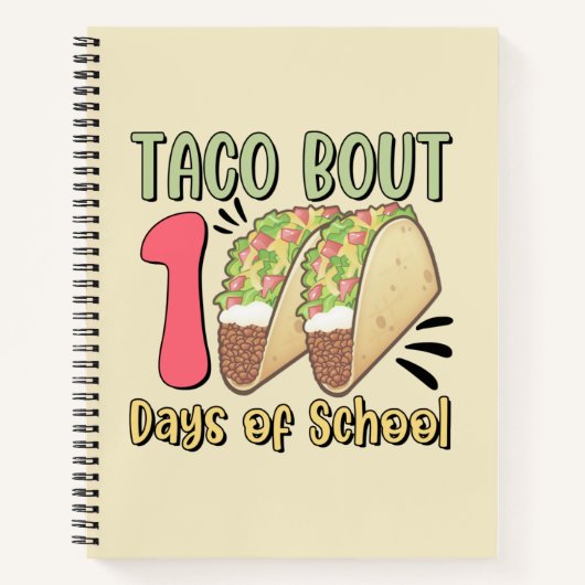 Taco Bout 100 dagen school Notitieboek (Voorkant)