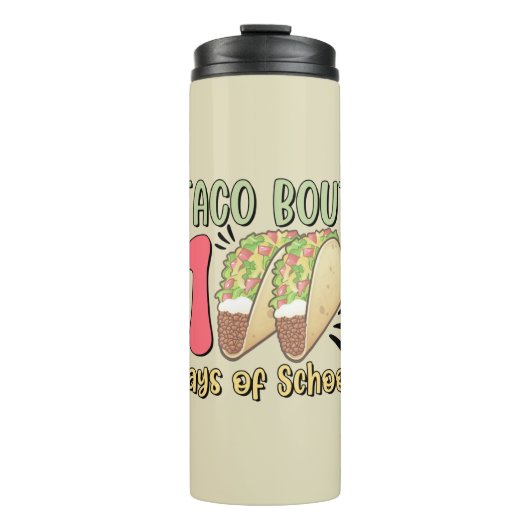 Taco Bout 100 dagen school Thermosbeker (Voorkant)