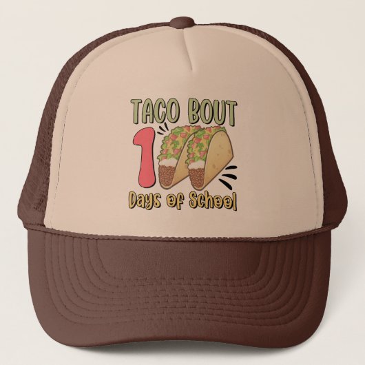 Taco Bout 100 dagen school Trucker Pet (Voorkant)
