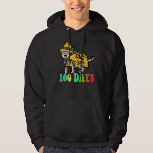 Taco Bout 100 Days Cute Teacher Student 100th Day  Hoodie (Voorkant)
