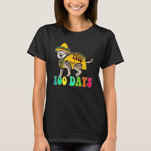 Taco Bout 100 Days Cute Teacher Student 100th Day  T-shirt (Voorkant)