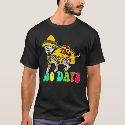 Taco Bout 100 Days Cute Teacher Student 100th Day  T-shirt (Voorkant)