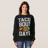 Taco Bout 100 Days Of School Taco Teacher Student Trui (Voorkant volledig)