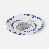 Taco' Bout 30 | Blauw-/zilver Tequila-Borden Papieren Bordje (Gekanteld)