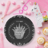 Taco' Bout 30 | Borden van zwart/zilver-driekwartp Papieren Bordje (Feest)