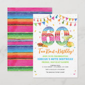 Taco Bout 60th Birthday Invitation Kaart (Voorkant / Achterkant)