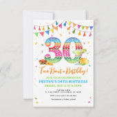 Taco Bout a 30th Birthday Fiesta Invitation Kaart (Voorkant)