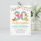Taco Bout a 30th Birthday Fiesta Invitation Kaart (Staand voorkant)