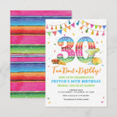 Taco Bout a 30th Birthday Fiesta Invitation Kaart (Voorkant / Achterkant)