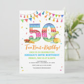 Taco Bout a 50th Birthday Invitation Kaart (Staand voorkant)
