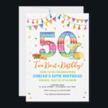 Taco Bout a 50th Birthday Invitation Kaart<br><div class="desc">Taco,  een leuke viering van de 50ste verjaardag! Nodig gasten uit naar een kleurrijk 50e fiche om de verjaardag te vieren. Deze digitale uitnodiging is voorzien van een aangepast papel picado nummer 50 en accenten van kleurrijk fidezetmeel dat de decoratie van het feest zal inspireren!</div>