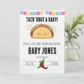 taco 'bout a baby! baby shower invitation kaart (Staand voorkant)
