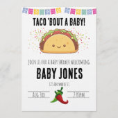 taco 'bout a baby! baby shower invitation kaart (Voorkant)