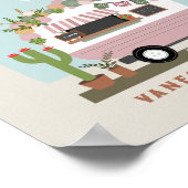 Taco Bout a Baby Boho Camper Girl Baby shower Poster (Hoek)