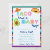 Taco Bout a Baby Boy Fiesta Stripe Baby shower Kaart (Voorkant)