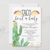 Taco Bout A Baby Cactus Baby shower Invitation Kaart (Voorkant)