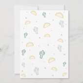 Taco-Bout a Baby, Fiesta Baby shower Invitation Kaart (Achterkant)