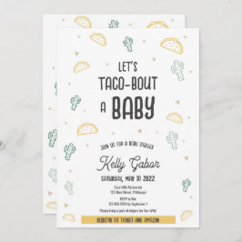 Taco-Bout a Baby, Fiesta Baby shower Invitation Kaart