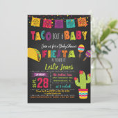 Taco Bout a Baby Fiesta Baby shower Invitation Kaart (Staand voorkant)
