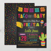 Taco Bout a Baby Fiesta Baby shower Invitation Kaart (Voorkant / Achterkant)