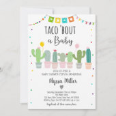 Taco Bout A Baby Fiesta Cactus Baby shower Kaart (Voorkant)