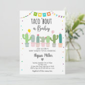 Taco Bout A Baby Fiesta Cactus Baby shower Kaart (Staand voorkant)