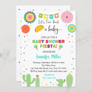 Taco Bout A Baby Fiesta Cactus Baby shower Kaart