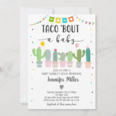 Taco Bout A Baby Fiesta Cactus Baby shower Kaart (Voorkant)