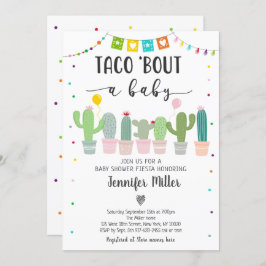 Taco Bout A Baby Fiesta Cactus Baby shower Kaart