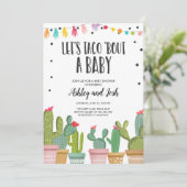 Taco Bout a Baby Fiesta Couples Shower Invitation Kaart (Staand voorkant)