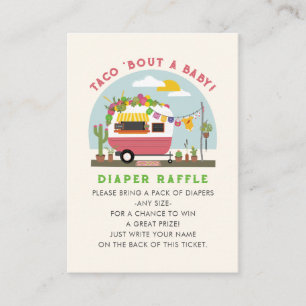Taco Bout A Baby Girl Baby Diaper Raffle Informatiekaartje