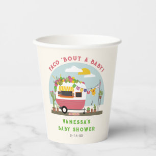 Taco Bout A Baby Hot Pink Girl Baby Shower Papieren Bekers