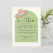 Taco Bout a Baby Invitation Kaart (Staand voorkant)