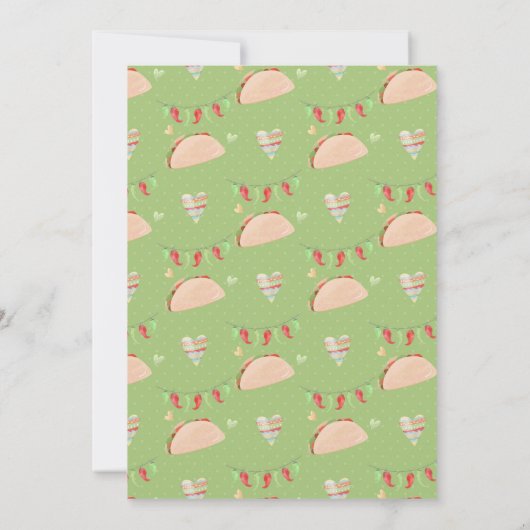 Taco Bout a Baby Invitation Kaart (Achterkant)