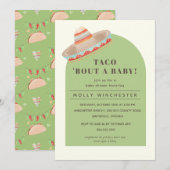 Taco Bout a Baby Invitation Kaart (Voorkant / Achterkant)