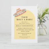 Taco Bout a Baby Invitation Kaart (Staand voorkant)