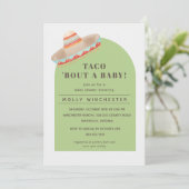 Taco Bout a Baby Invitation Kaart (Staand voorkant)