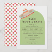 Taco Bout a Baby Invitation Kaart (Voorkant / Achterkant)