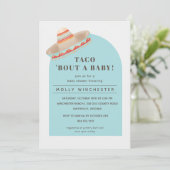 Taco Bout a Baby Invitation Kaart (Staand voorkant)